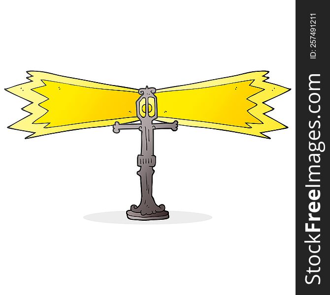 freehand drawn cartoon shining street lamp