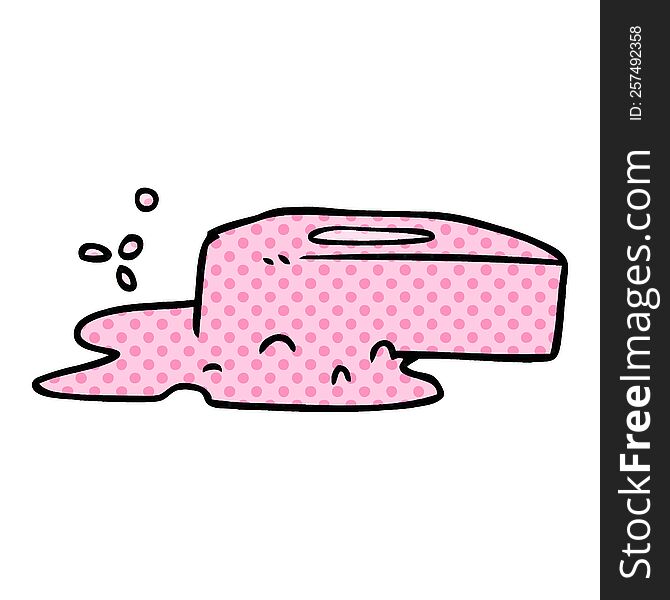 Cartoon Doodle Of A Bubbled Soap
