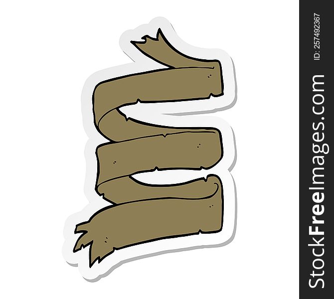 Sticker Of A Cartoon Old Scroll