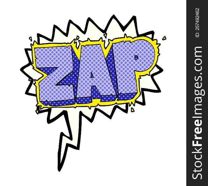 freehand drawn comic book speech bubble cartoon zap symbol
