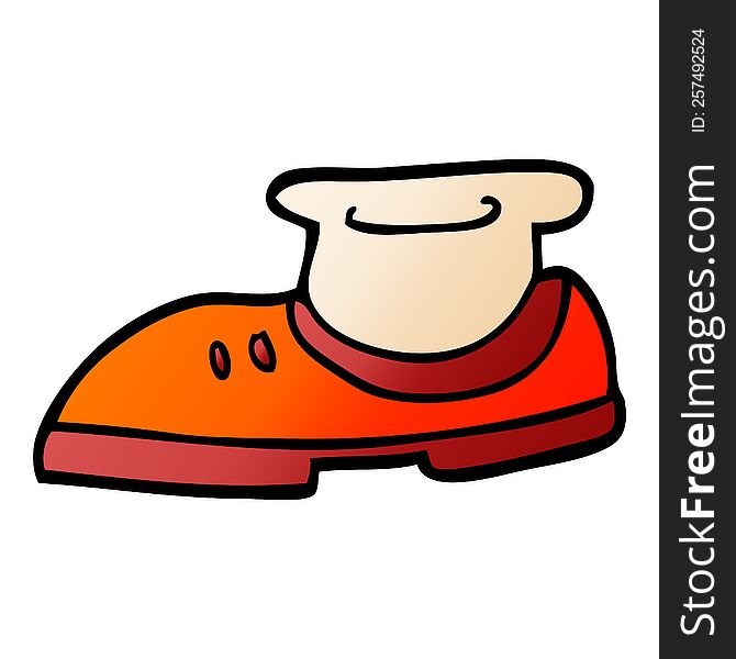 cartoon doodle of a shoe and sock