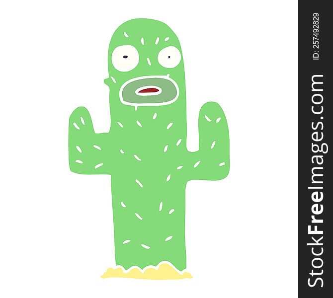 cartoon doodle cactus