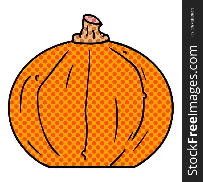 Cartoon Doodle Of A Pumpkin