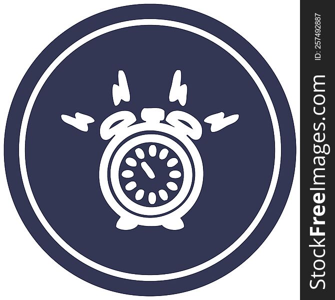 alarm clock circular icon symbol