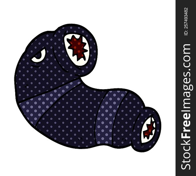 Cartoon Doodle Monster Leech