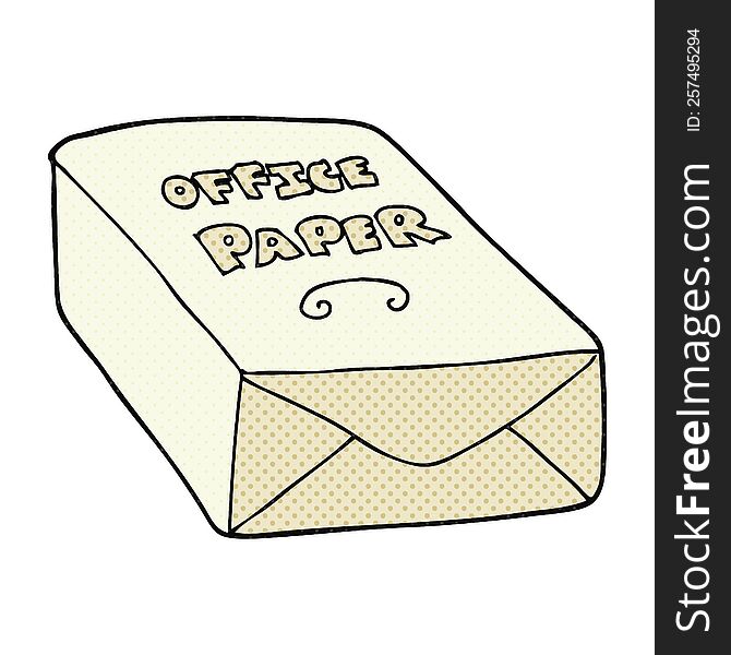 freehand drawn cartoon office paper
