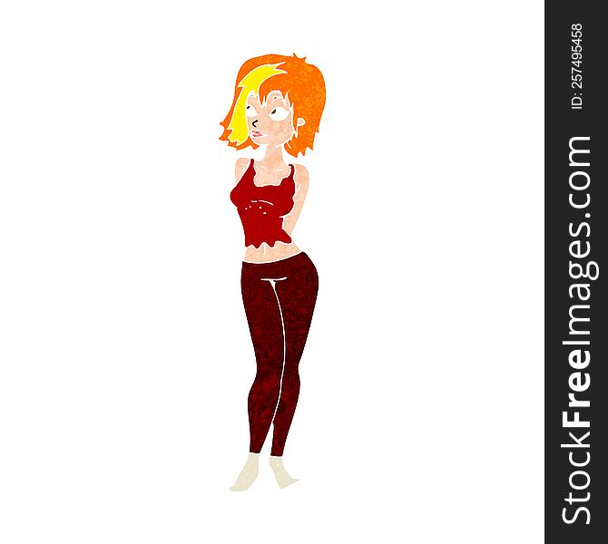 Cartoon Attractive Girl