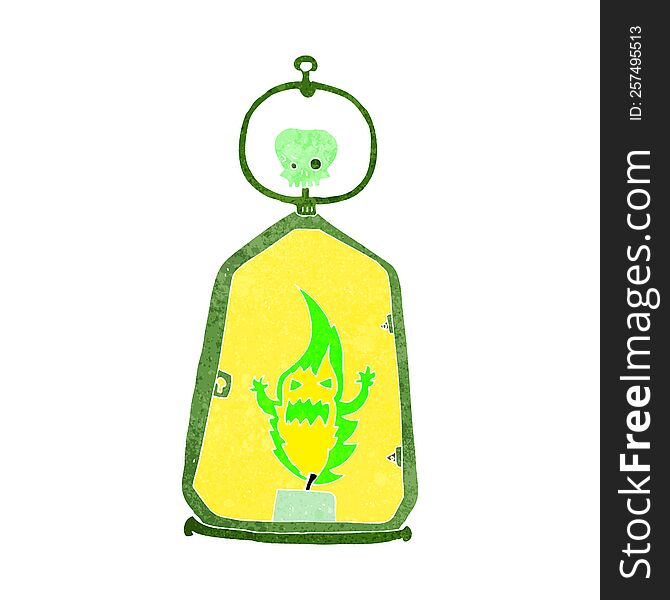 cartoon spooky lantern