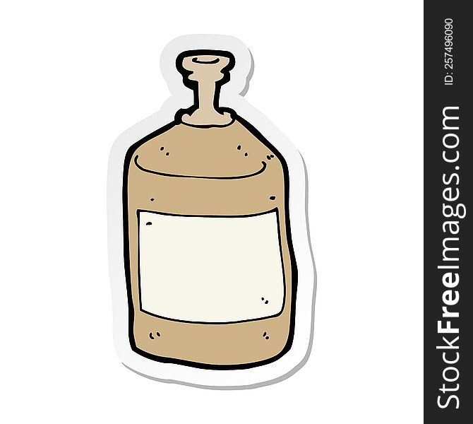 sticker of a cartoon old squirt bottle
