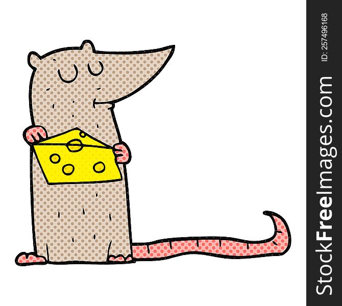 Cartoon Mouse With Cheese