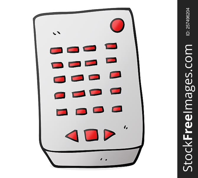 freehand drawn cartoon remote control