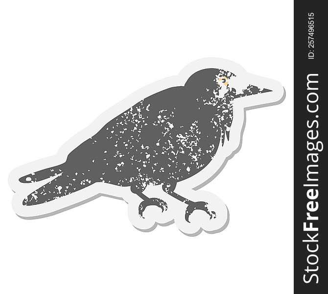 crow grunge sticker
