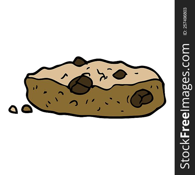 Cartoon Doodle Choclate Chip Cookie