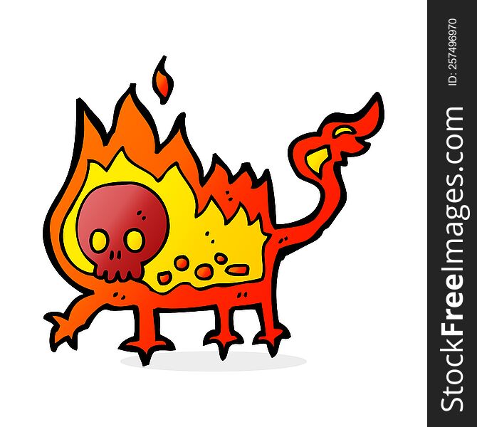 Cartoon Little Fire Demon