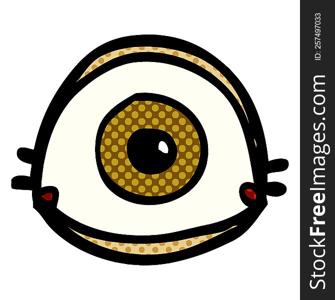 cartoon doodle brown eye