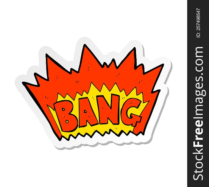 sticker of a cartoon explosion