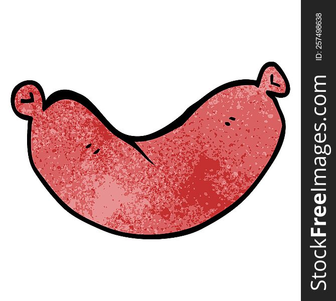 cartoon doodle sausage