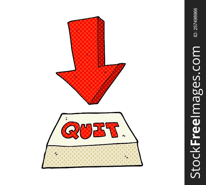 cartoon quit button