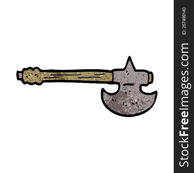 cartoon doodle medieval axe
