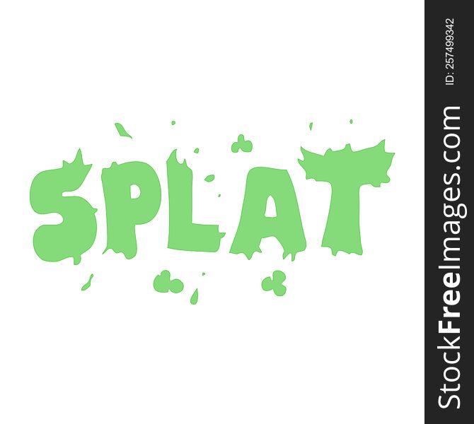 flat color illustration of splat. flat color illustration of splat