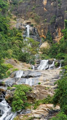 Waterfall Cascading Down Mountainside Royalty Free Stock Image Waterfall Cascading Down Mountainside Royalty Free Stock Image