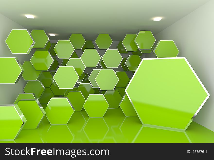 Abstract interior rendering