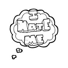 I Hate Me Thought Bubble Cartoon Symbol Royalty Free Stock Images
