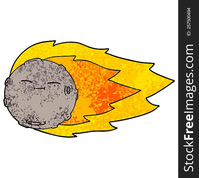 cartoon meteorite. cartoon meteorite