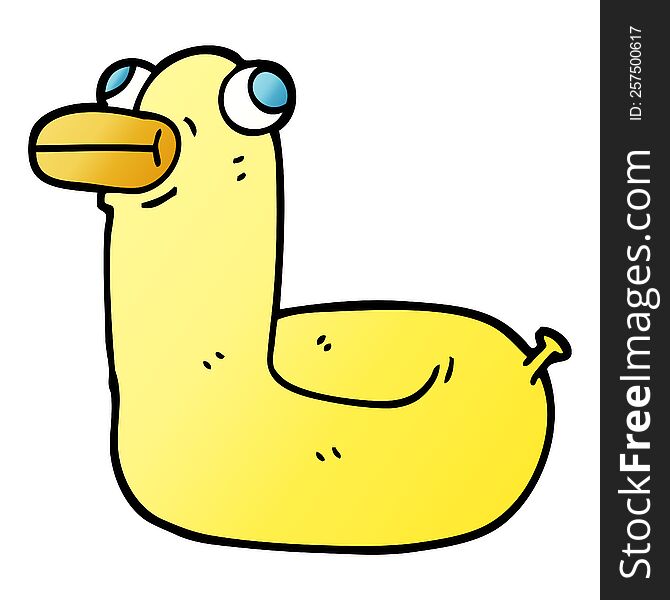 vector gradient illustration cartoon yellow ring duck