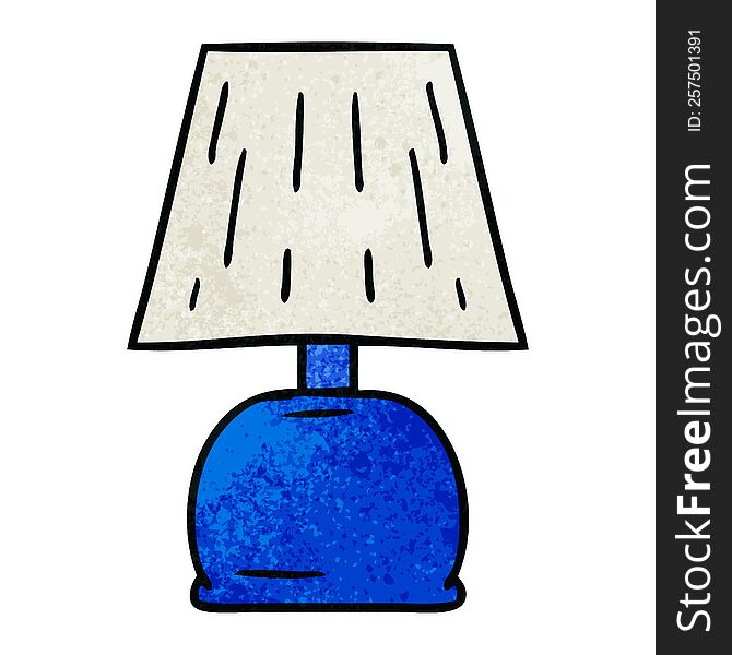 hand drawn textured cartoon doodle of a bed side lamp