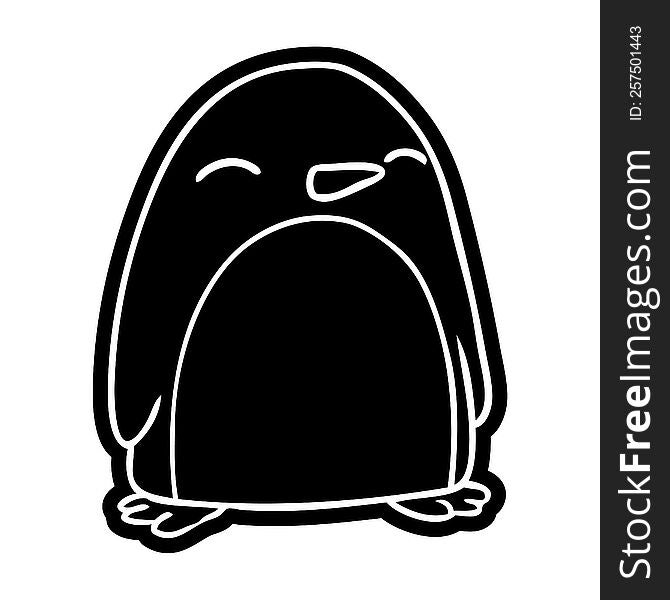 cartoon icon of a cute penguin. cartoon icon of a cute penguin