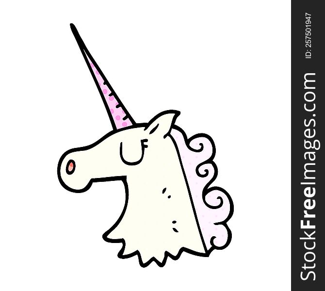 Cartoon Doodle Pretty Unicorn