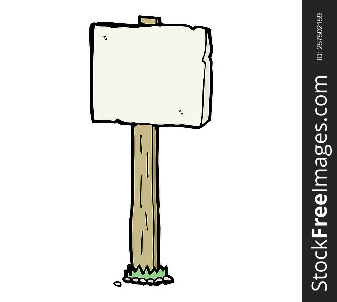 Cartoon Sign Post