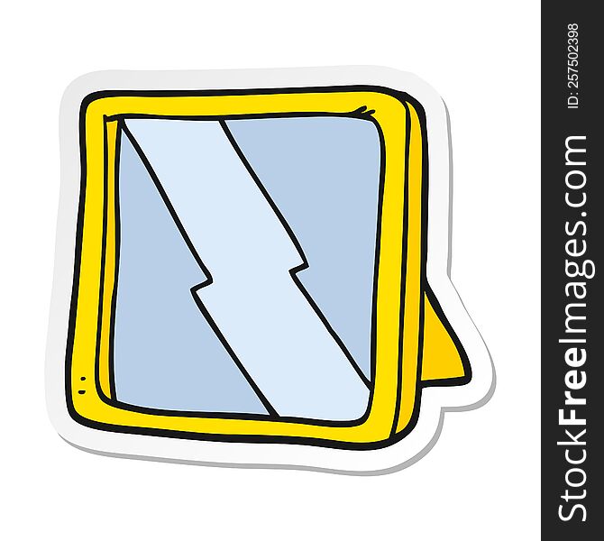 sticker of a cartoon mirror