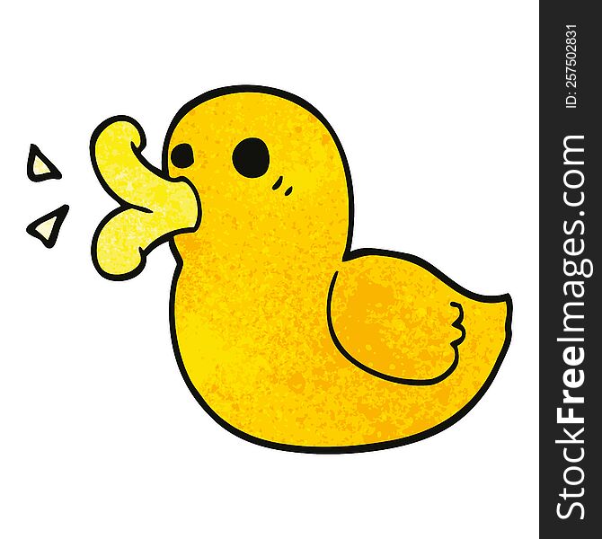 cartoon doodle rubber duck