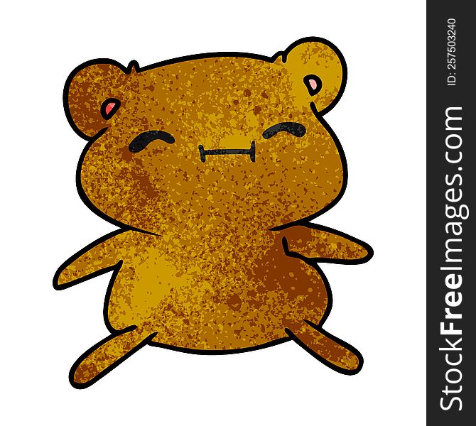 Textured Cartoon Kawaii Cute Teddy Bear