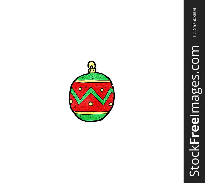 cartoon christmas bauble