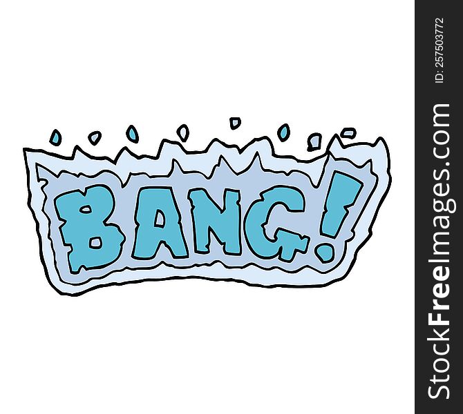 cartoon doodle word bang