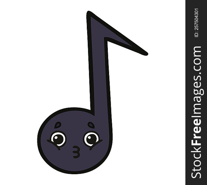 cute cartoon musical note