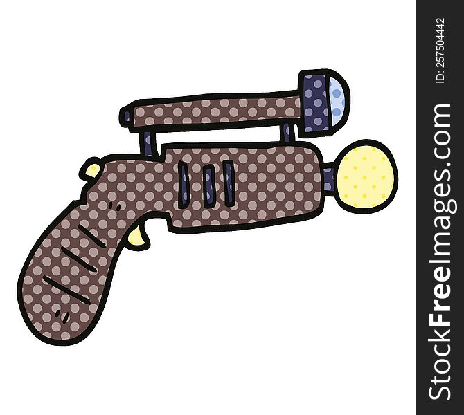 comic book style cartoon ray gun