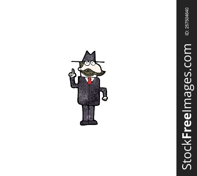 cartoon detective solving case