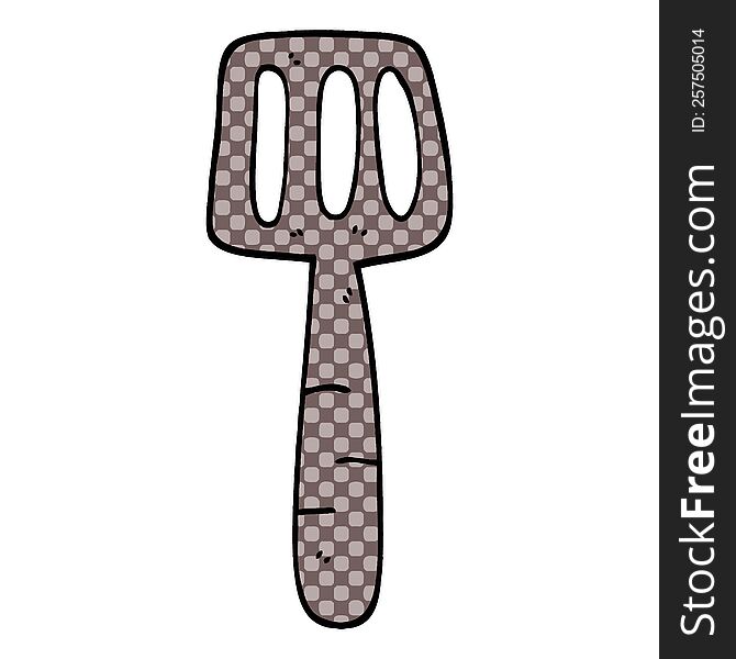 cartoon doodle food spatula