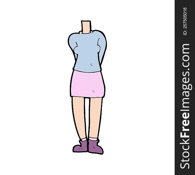 cartoon female body (mix and match cartoons or add own photos