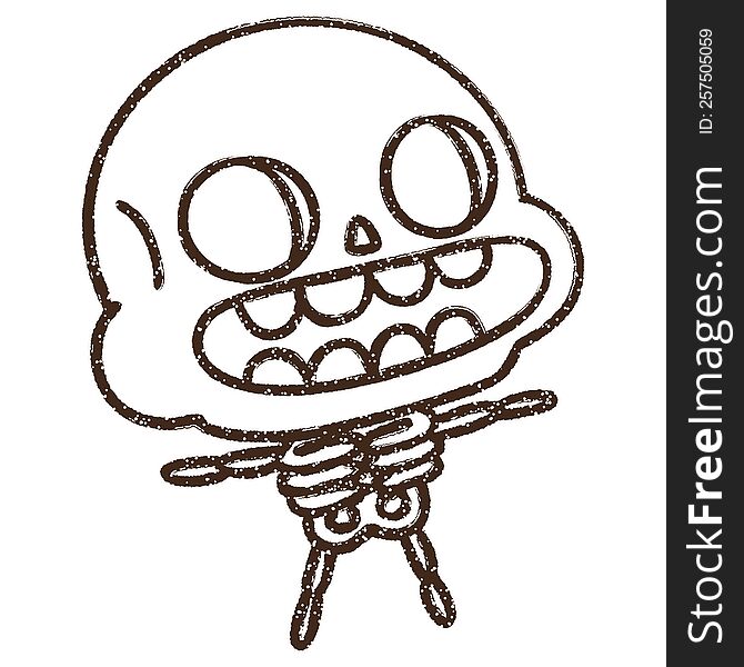Skeleton Charcoal Drawing