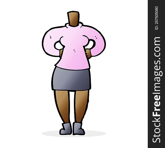 cartoon female body (add photos or mix and match cartoons