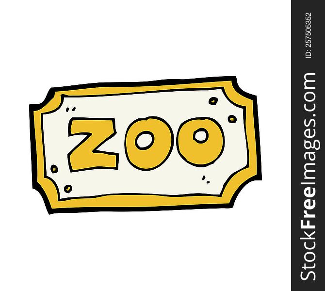 Cartoon Zoo Sign