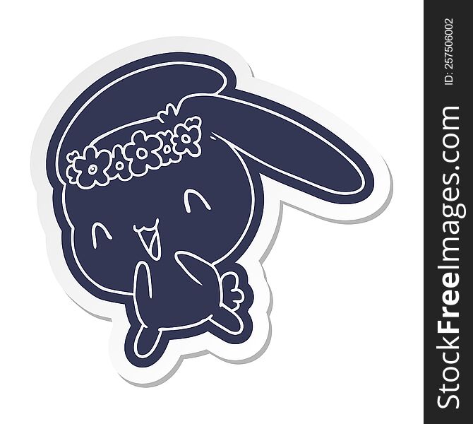 cartoon sticker kawaii cute furry bunny