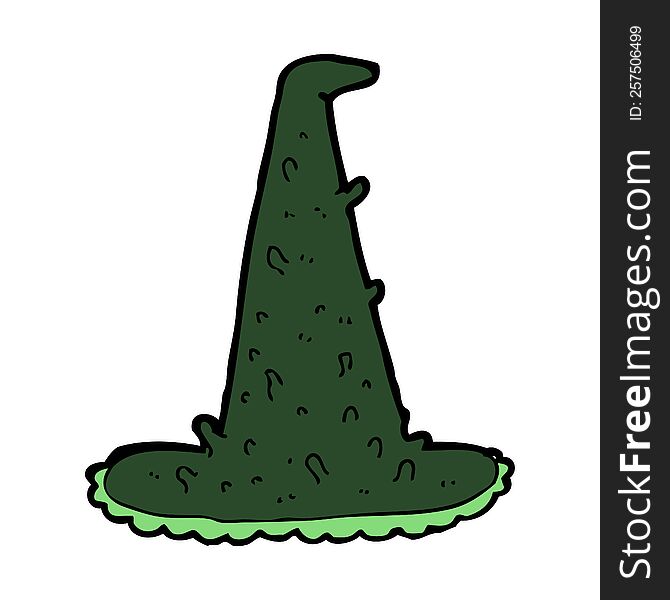 Cartoon Spooky Witch Hat