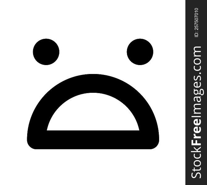 simple shocked face icon