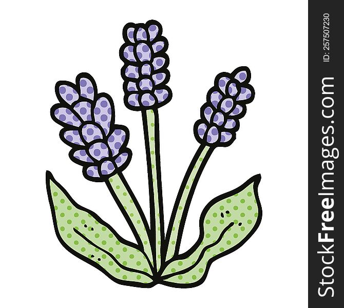 comic book style cartoon lavender